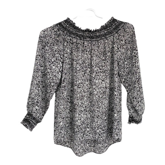 MICHAEL‎ KORS Womens Black & White Pattern Off Shoulder Top Size: M - Picture 6 of 6